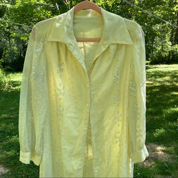 Vintage 60s/70s Handmade Floral Housecoat - Picture 7 of 8
